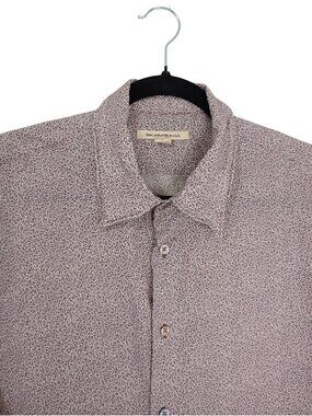 John Varvatos USA Mens Large Button-Up Shirt Floral Pattern 100% Cotton